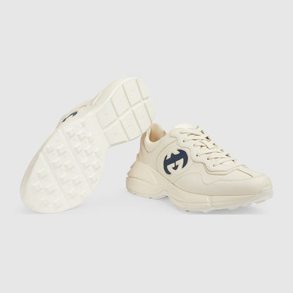 BASKETS EN CUIR RHYTON AVEC LOGO GUCCI POUR HOMME