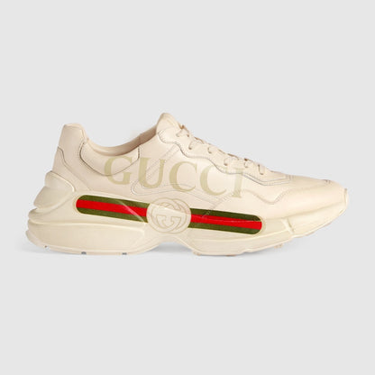 BASKETS EN CUIR RHYTON AVEC LOGO GUCCI POUR HOMME