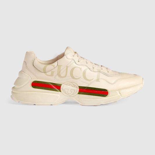 BASKETS EN CUIR RHYTON AVEC LOGO GUCCI POUR HOMME