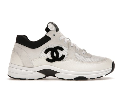 Chanel Low daim blanc/noir